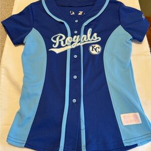 Juniors size Small Blue Royals Baseball Jersey